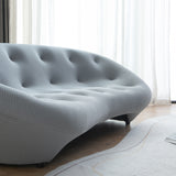 Modern Curved living room sofa ; gray