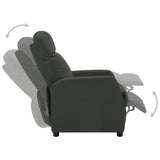 Reclining Chair Anthracite Faux Leather