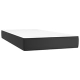 Pocket Spring Bed Mattress Black 39.4"x74.8"x7.9" Twin Faux Leather