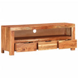 TV Cabinet 43.3"x11.8"x15.7" Solid Acacia Wood