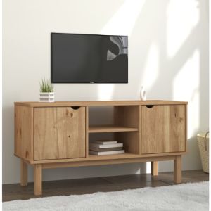 TV Cabinet OTTA 44.7"x16.9"x22.4" Solid Wood Pine