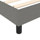 Box Spring Bed with Mattress Dark Gray 39.4"x74.8" Twin Fabric