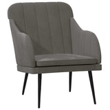 Armchair Dark Gray 24.8"x29.9"x31.5" Velvet