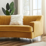 Velvet Curved Oversize Sofa for Living Room