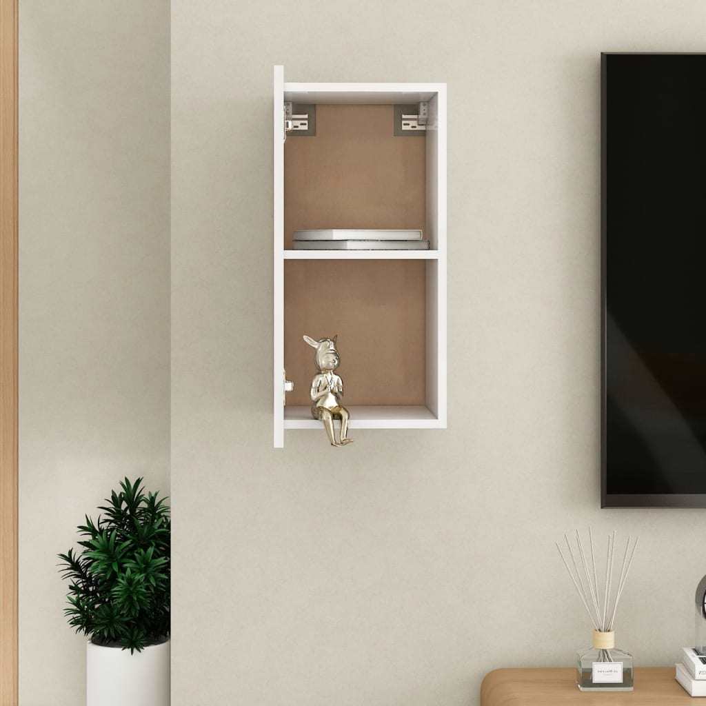 TV Cabinet White 12"x11.8"x23.6" Engineered Wood