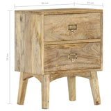 Bedside Cabinet 15.7"x13.8"x21.7" Solid Mango Wood