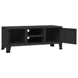 Industrial TV Cabinet Black 41.3"x13.8"x16.5" Metal