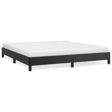 Bed Frame Black 76"x79.9" King Faux Leather