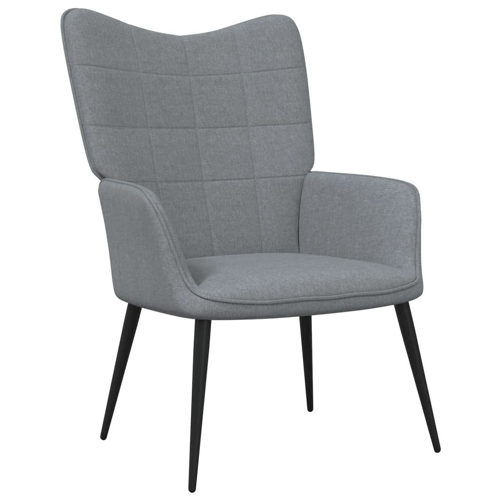 Relaxing Chair Light Gray Fabric