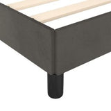 Bed Frame Dark Gray 39.4"x74.8" Twin Velvet