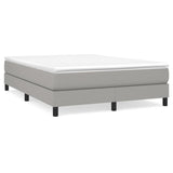 Box Spring Bed with Mattress Light Gray 59.8"x79.9" Queen Fabric