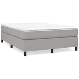 Box Spring Bed with Mattress Light Gray 53.9"x74.8" Full Fabric