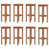 9 Piece Patio Bar Set Solid Wood Acacia