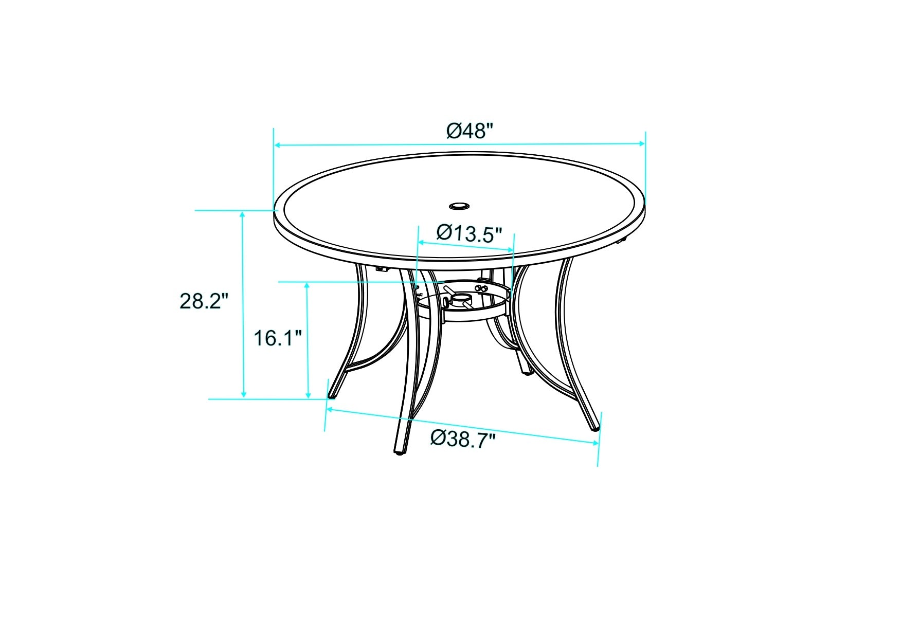 [PICK UP ONLY]Outdoor 5 Piece Dining Set Patio Furniture w/ 4pcs Swivel Chair & 1pc 48inch Tempered Glass Top Table