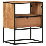 Bed Cabinet 15.7"x11.8"x19.7" Solid Acacia Wood