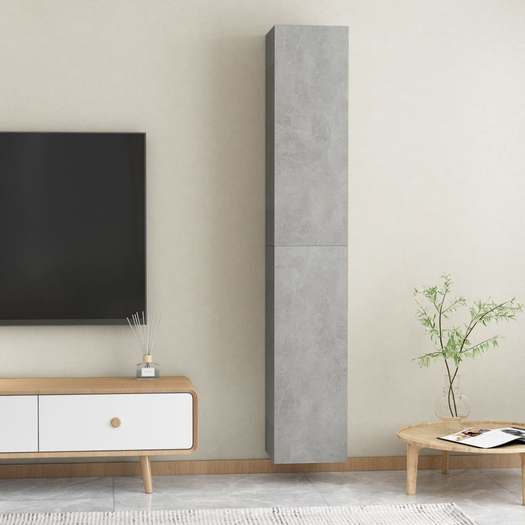 TV Cabinets 2 pcs Concrete Gray 12"x11.8"x35.4" Engineered Wood
