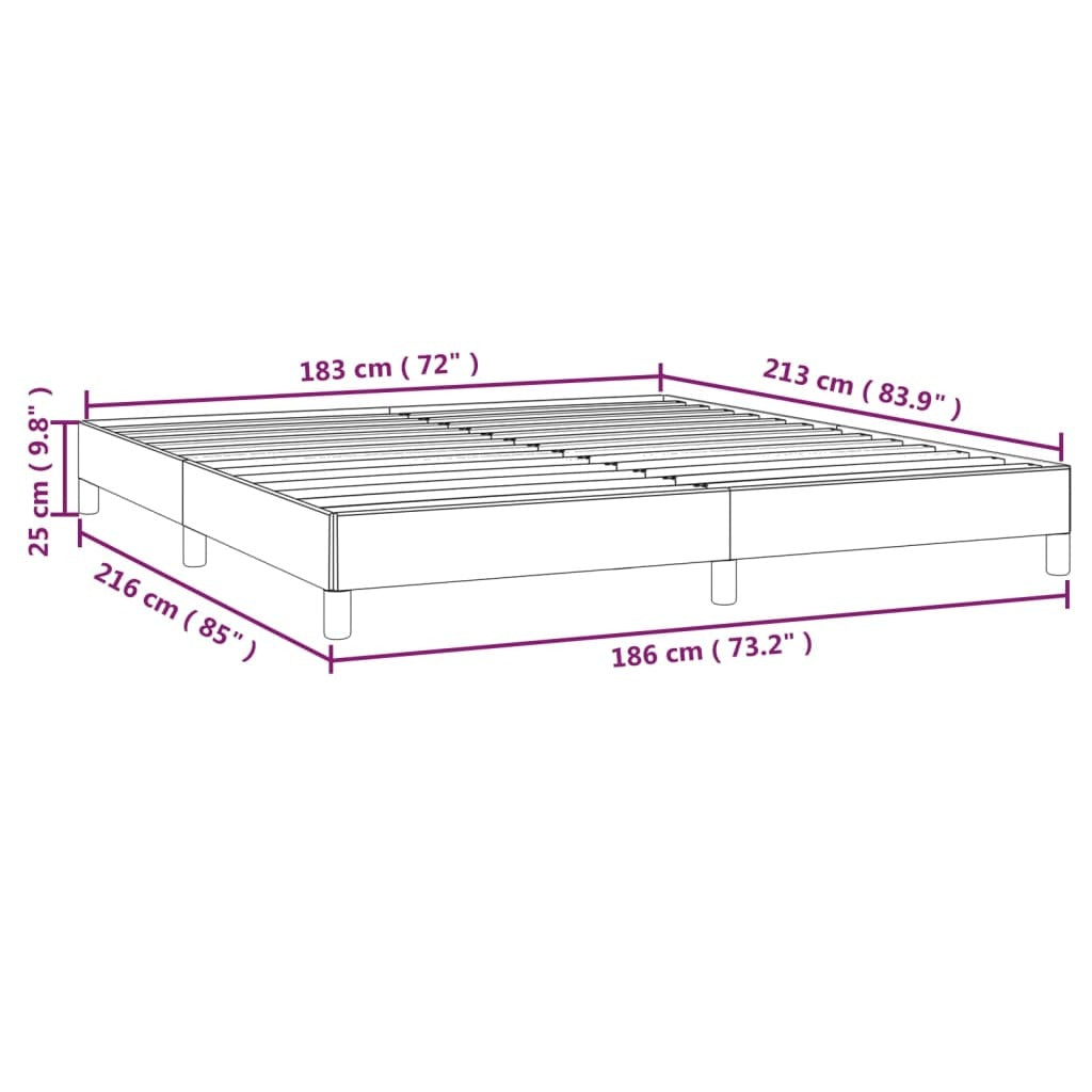 Bed Frame Light Gray 72"x83.9" California King Velvet