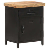 Bedside Cabinet 15.7"x11.8"x20.5" Rough Mango Wood