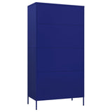 Wardrobe Navy Blue 35.4"x19.7"x70.9" Steel