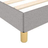 Bed Frame Light Gray 39.4"x74.8" Twin Fabric