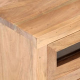TV Cabinet 43.3"x11.8"x15.7" Solid Acacia Wood