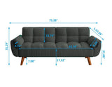 New Design Velvet Sofa Furniture Adjustable Backrest Easily Assembles Loveseat