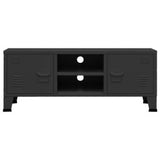 Industrial TV Cabinet Black 41.3"x13.8"x16.5" Metal