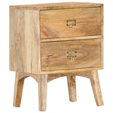 Bedside Cabinet 15.7"x13.8"x21.7" Solid Mango Wood