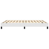 Bed Frame White 59.8"x79.9" Queen Faux Leather