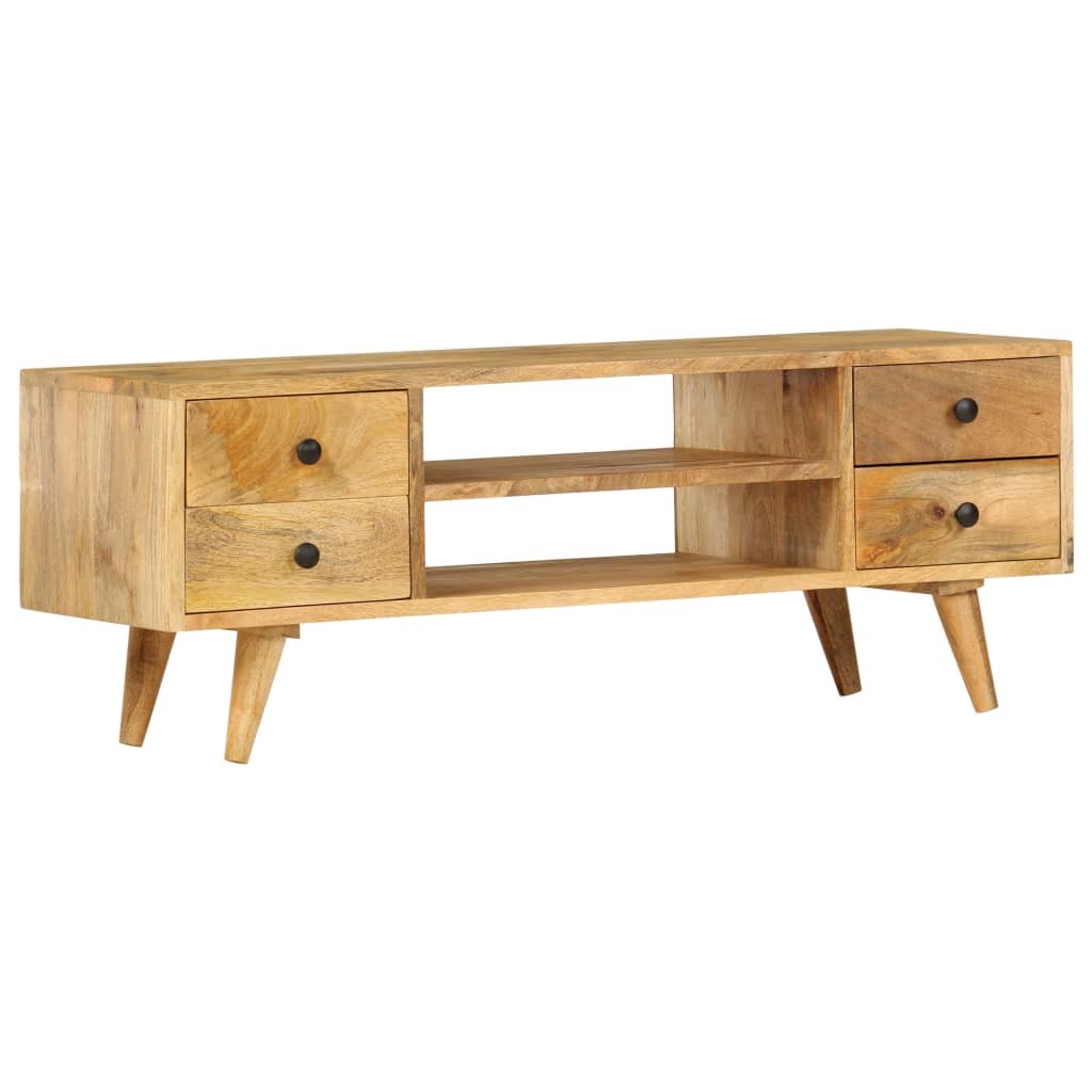 TV Cabinet 43.3"x13.8"x15.7" Solid Mango Wood