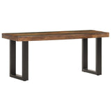 Bench 43.3" Solid Reclaimed Wood and Steel