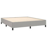 Bed Frame Light Gray 76"x79.9" King Fabric