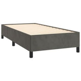 Bed Frame Dark Gray 39.4"x74.8" Twin Velvet