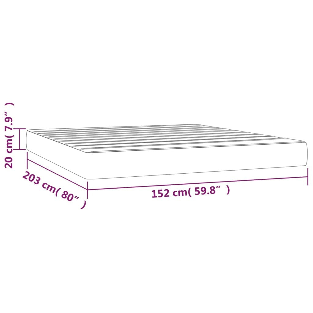 Pocket Spring Bed Mattress Dark Gray 59.8"x79.9"x7.9" Queen Fabric