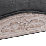 Bench Linen Solid Wood 43.3" x 15" x 18.9" Dark Gray