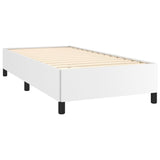 Bed Frame White 39.4"x74.8" Twin Faux Leather