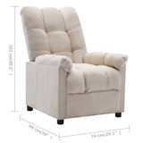 Recliner Cream Fabric