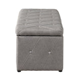 1 Piece Rectangular Storage Ottoman Short velvet with 2 Set Ottomans