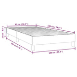 Box Spring Bed Frame Black 39.4"x74.8" Twin Faux Leather