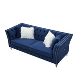 Solid Color Tufted Sofa for Living Room