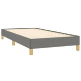 Bed Frame Dark Gray 39.4"x74.8" Twin Fabric