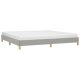 Bed Frame Light Gray 76"x79.9" King Fabric