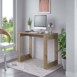 Computer Desk Albion with Ample Worksurface and Legs, Light Oak Finish