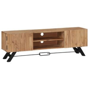 TV Cabinet 55.1"x11.8"x17.7" Solid Acacia Wood