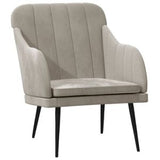 Armchair Light Gray 24.8"x29.9"x31.5" Velvet