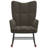 Rocking Chair Dark Gray Velvet