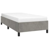 Bed Frame Light Gray 39.4"x74.8" Twin Velvet