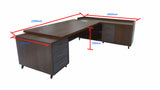 Office Furniture Wooden L Shape Office Executive Desk Office Desk with Side Cabinet