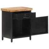 Bedside Cabinet 15.7"x11.8"x20.5" Rough Mango Wood