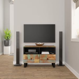TV Stand 27.6"x13"x18.1" Solid Wood Reclaimed